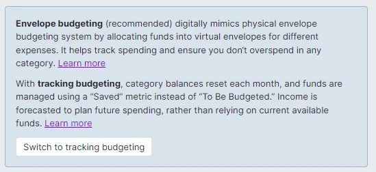Image of budgeting methods setting