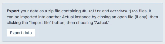 Image of Export setting